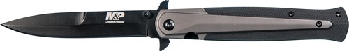 S&W KNIFE M&P DAGGER 4" BLADE BLACK/FDE W/ POCKET CLIP-img-0