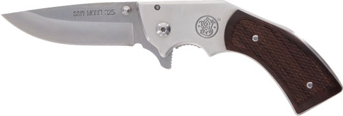 S&W KNIFE MODEL 325 REVOLVER KNIFE 3" FOLDER W/WOOD GRIPS-img-0
