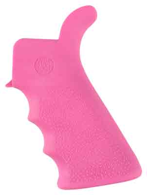 HOGUE AR-15 BEAVERTAIL GRIP W/FINGER GROOVES PINK-img-0