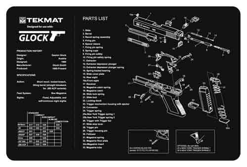 TEKMAT ARMORERS BENCH MAT 11"x17" FOR GLOCK 17 G3-img-0