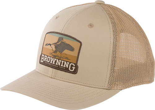 BROWNING CAP SOUTH PASS 110 MESH BACK SILICONE PATCH TAN*-img-0