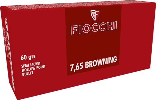 FIOCCHI AMMO 7.65 BROWNING 60GR SJHP 50RD 20BX/CS -img-0