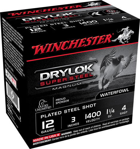 WINCHESTER DRYLOK SUPER STEEL 12GA 1 1/4OZ #4 25RD 10BX/CS-img-0