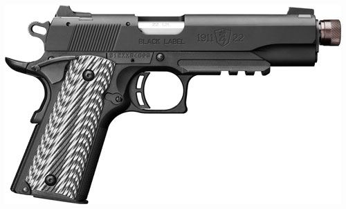 BROWNING 1911-22 COMPACT SUPPR READY W/ RAIL 22LR 4.25" G10-img-0
