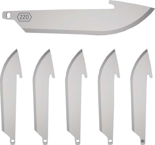 OUTDOOR EDGE 2.2" DROP POINT BLADE PACK 6 SS BLADES-img-0