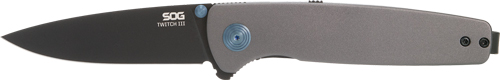 SOG KNIFE TWITCH III 3.1" SPRG ASST GRAY/BLUE/BLACK-img-0