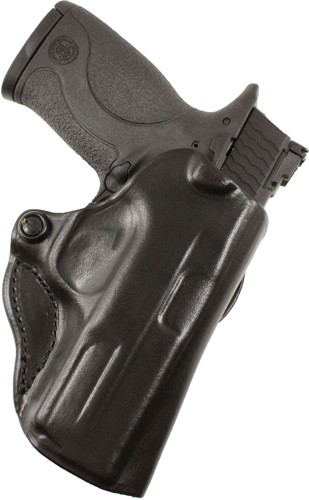 DeSantis 019BAV5Z0 Mini Scabbard OWB Black Leather Belt Slide Ruger LC9