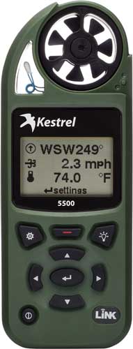 Kestrel 0855LVOLV 5500 Weather Meter with Link & Vane Mount Olive Drab