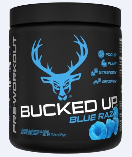 Bucked Up Pre-Workout Blue Raz 30 Serving Tub - Bucked Up