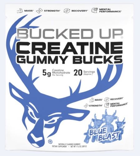 Bucked Up Creatine Gummies Blue Blast 24pc pack - Bucked Up