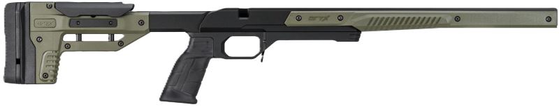 Mdt Sporting Goods Inc 103725ODG Oryx Chassis OD Green/Black Aluminum, Adj. Cheekrest, M-LOK Forend, AR-Style Grip, Barricade Stop, AICS Mag Compatible, Fits Short Action Ruger American