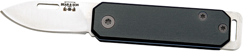 Bear & Son 109BK Slip Joint Folder 1.5" Black Stainless Aluminum Handle