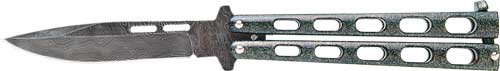 Bear & Son 115GXD Butterfly Knife 3.38" Galaxy Damascus Blade