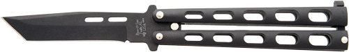 Bear & Son 115TANB Butterfly Knife 3.58" Black Tanto Blade
