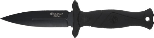Smith & Wesson HRT Boot Neck Knife 4in Stainless Steel Rubber Overmolded