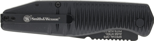 Smith & Wesson 1215357 Folding Knife Plain Push Button Blade - Smith & Wesson - DROP POINT for sale at TheGunDock