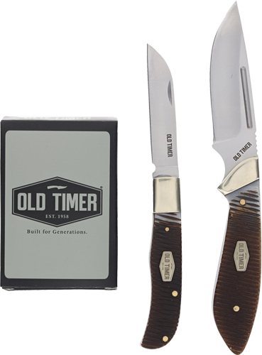 Old Timer 1227065 Fixed/Folder Knife Combo Gift Tin