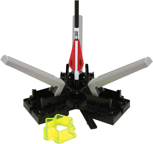 Bohning Tower Fletching Jig Triple 12963, Black, Triple Vane Capacity