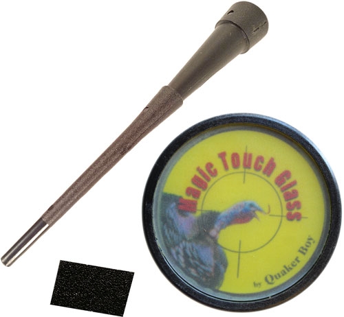 Quaker Boy Magic Touch Glass Turkey Call - Small Design, Feather Lite Striker, Versatile and Realistic