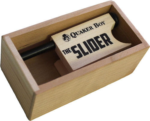 Quaker Boy The Slider Turkey Box Call - Compact, Silent Carry, Ergo Finger Hole, One Hand Operation