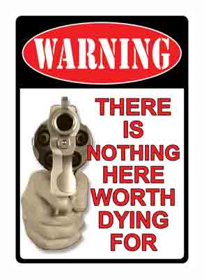 RIVERS EDGE SIGN 16" "THERE'S NOTHING HERE"