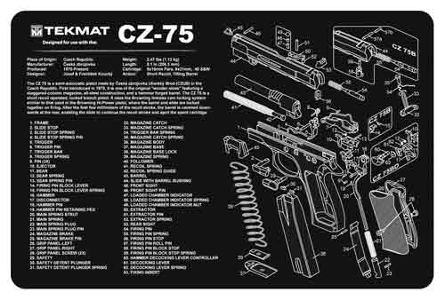 TekMat TEKR17CZ75 CZ 75 Cleaning Mat CZ-75 Parts Diagram 11" x-img-0