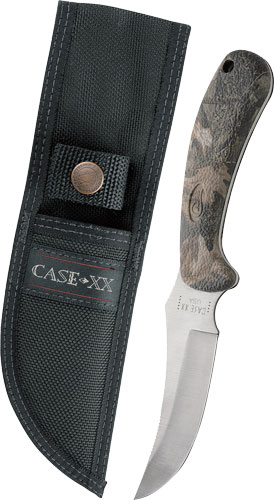 Case Ridgeback Hunter 4.13" Fixed Skinner Tru-Sharp SS Blade, Camo Handle