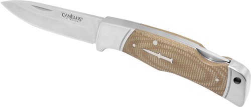 Camillus CAM-19480 Classic Lock Back 3.25" SS Drop Point Micarta Knife