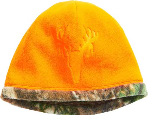 Youth Beanie Maverick Fleece - Hot Shot HF1, Blaze/Realtree Edge, One Size Fits Most