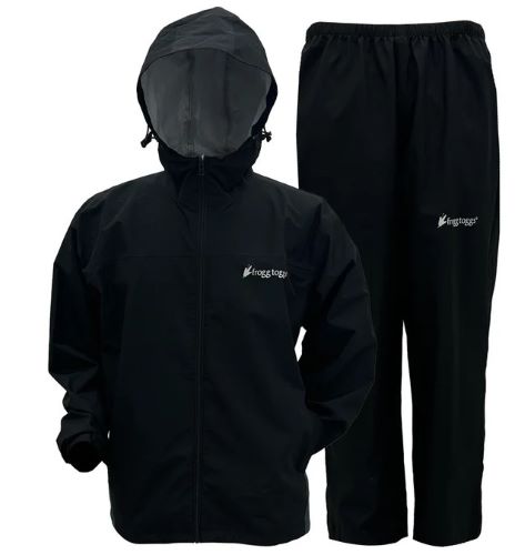 FROGG TOGGS MEN'S VAPOR RAIN SUIT BLACK