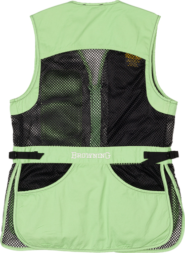 Browning Mesh Shooting Vest Women's LG Black/Green Clay Target