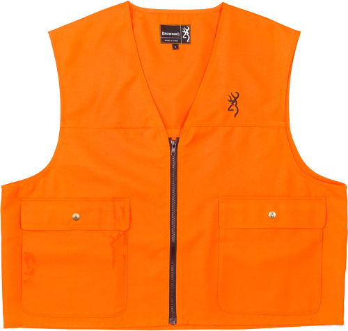 Browning Junior Safety Vest with Buckmark Logo Blaze Orange-img-0