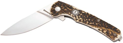 Browning Non-Typical Folder 3" Stag Handle Knife