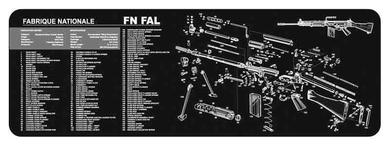 TekMat TEKR36FNFAL FN-FAL Cleaning Mat FN-FAL Parts Diagram 12"-img-0