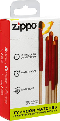 ZIPPO TYPHOON MATCHES 25 WINDPROOF & WATERPROOF