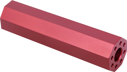 Guntec 45FAKEAROCTORED AR15 Fake Suppressor 4.5" 1/2x28 Red