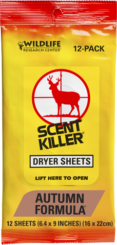 Wildlife Research Scent Killer Dryer Sheets; Autumn Formula