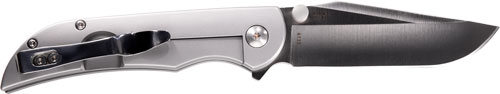 CRKT Oxcart 3.05" AUS-8A Satin Blade Folding Knife Stainless Steel Handle