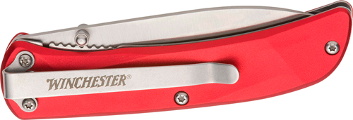 WINCHESTER KNIFE 6.75" OAL  SS /RED ALUMINUM HANDLE-img-0
