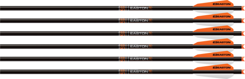 Easton 630075 XBow Bolt 9mm Carbon 22" with 3" Vanes Half Moon 6-Pack