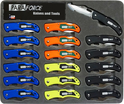 AccuSharp 801LBKS ParaForce Lock Back Knife Set, 18 Knives Display
