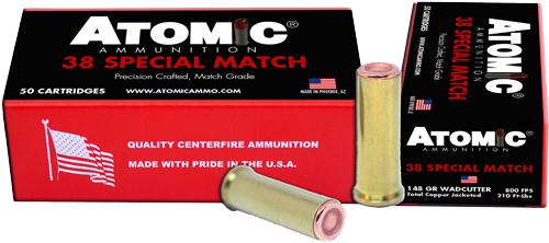 mic 30449 Match Precision Craft Hollow Base Wadcutter 148 Grain .38 Special 800 Fps Ammo