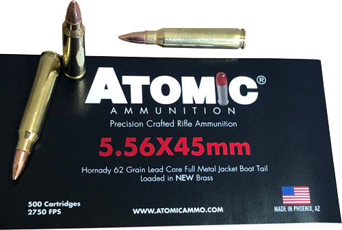 Atomic 858767004898 5.56x45 62GR FMJ 500RD Bulk Ammo