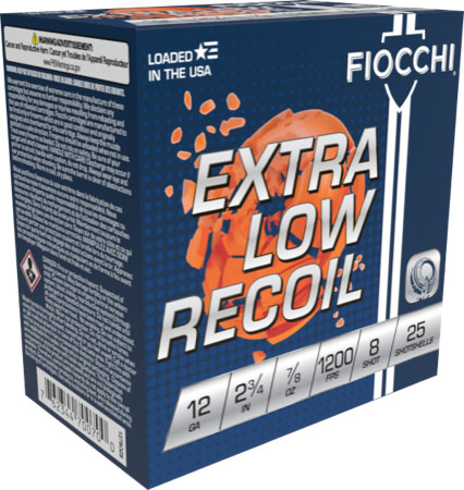 Fiocchi 1278OZ8 12 Gauge 2.75 in 7/8 Ounce #8 1200 FPS 250 Rounds