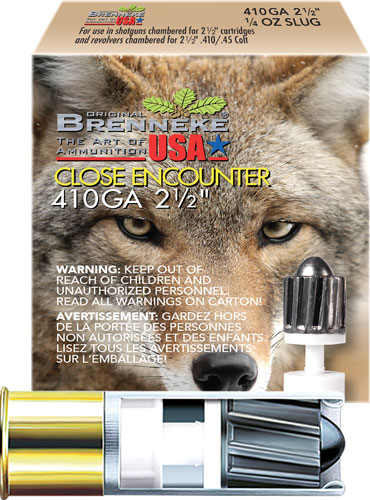Brenneke Close Encounter SL4102CE 410 Gauge 2-1/2" 1/4 oz Sabot Slug (5 Rounds)