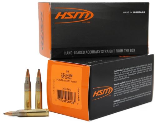 HSM Ammo .223 Rem 55 Grain PSP Match (50 Rounds)
