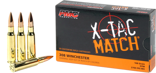PMC X-TAC Match .308 Win 168GR OTM Rifle Ammunition (20 Rounds)