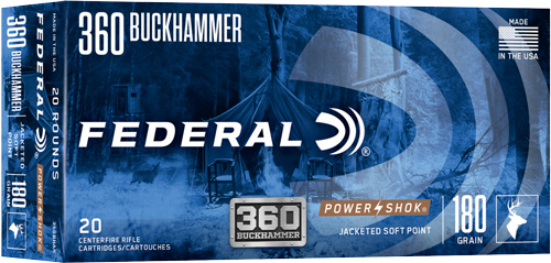FEDERAL POWER-SHOK 360 BUCKHMR-180GR SP 20RD 10BX CS 2375 FPS