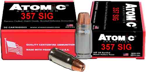 ATOMIC 357 SIG 147GR JHP-20RD 10BX/CS MIC 357 SIG 147GR JHP-20RD 10BX/CS Ammo