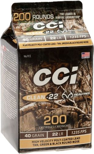 CCI Clean 22LR 40GR LEAD-RN - 1235FPS 200RD 10BX/CS